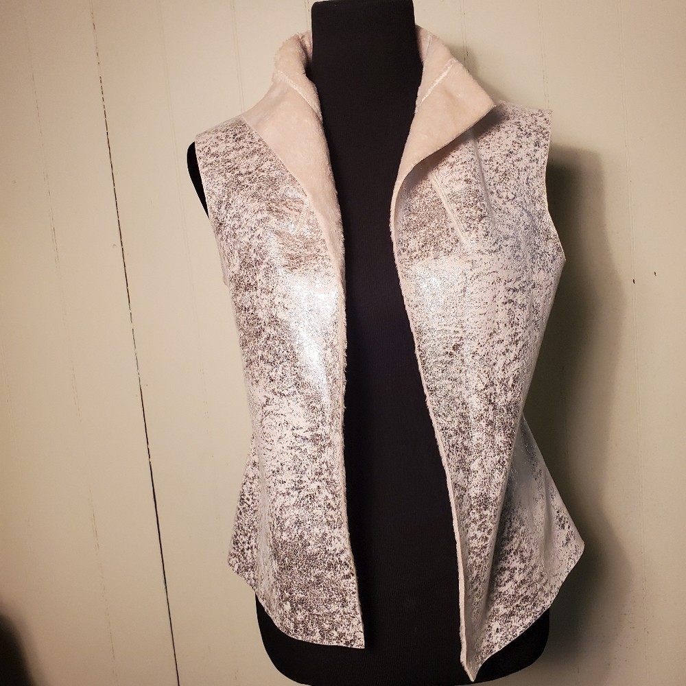Metro 7 Metallic Sherpa Lined Jacket Vest S